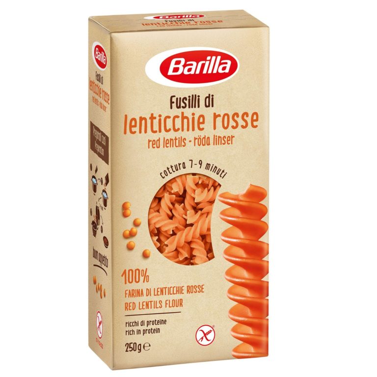Barilla fusilli di lenticchie rosse 250 gr