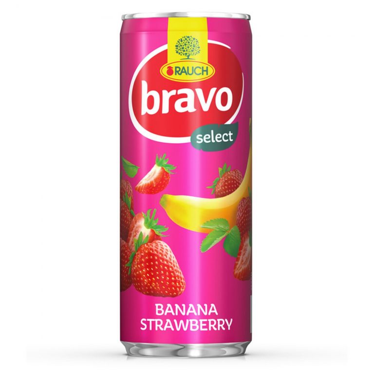 Bravo strawberry banana can 250ml