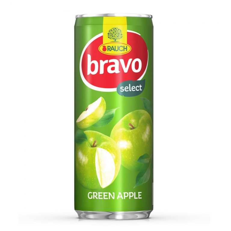 Bravo green apple can 250ml